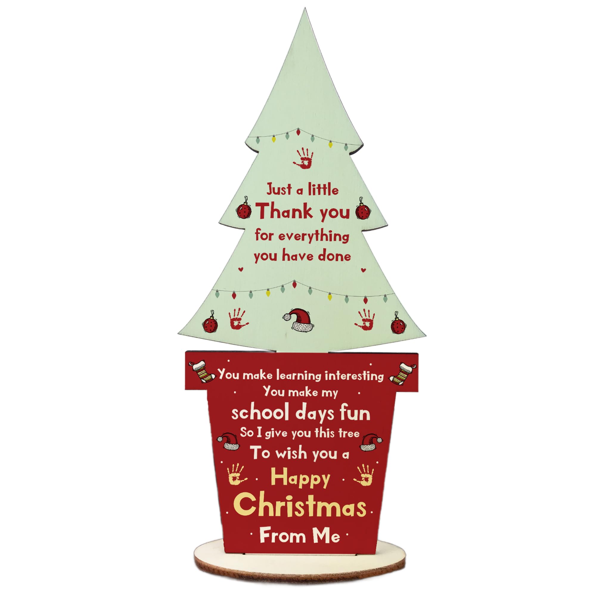 Red Ocean Thank You Christmas Gift For Teacher Assistant Standing Tree from B&Q