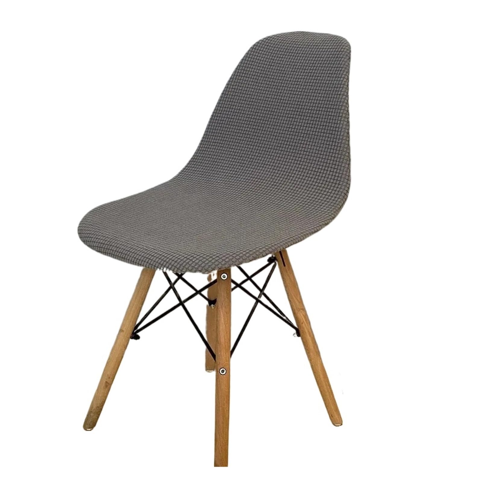 SHBHWS Polar Fleece Shell Chair Cover Solid Color Jacquard Dining Slipcover Stretch Anti-dust Seat For Living Room Home for Hotel, Banquet(GREY)