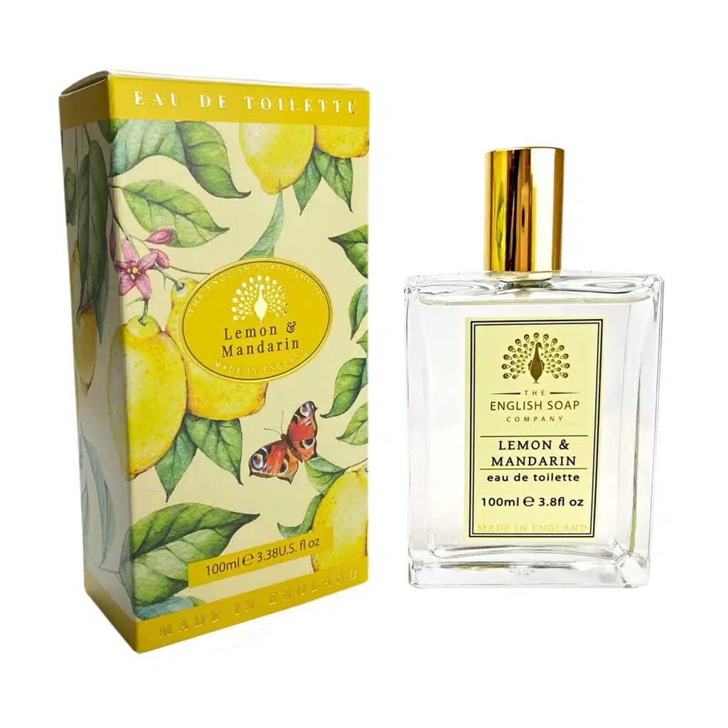 The English Soap Company Eau de Toilette, Lemon Perfume for Women and Men, Citrus Scented Fragrance with Musky Notes, Lemon and Mandarin Scent 100mls