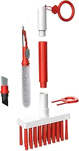 Soft Brush Keyboard Cleaner, Computer Cleaning Tool Kit, 7 in 1 Multipurpose Corner Slit Duster Keycap Puller and Soft Microfiber Brush for Bluetooth Headset Lego Airpods Laptop Camera Lens