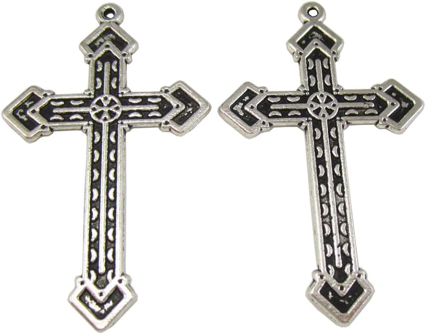 100pcs of 2 Inches Alloy Religious Rosary Crucifix Cross Pendant