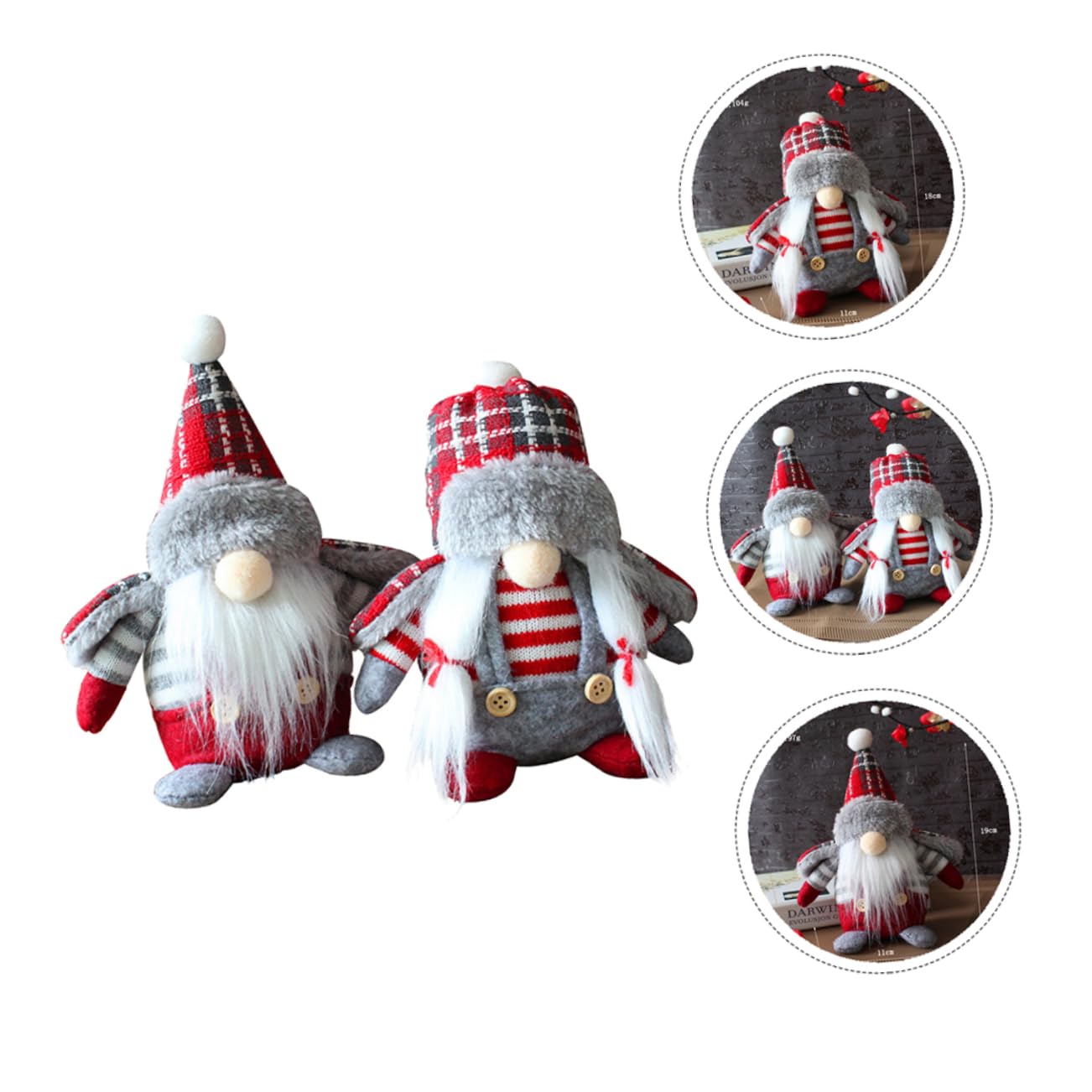 Zerodeko 3sets Puppen GNOME Dekoration Verschiedene GNOME Schmuck Für Weihnachten Parteien 2 Stücke * 3