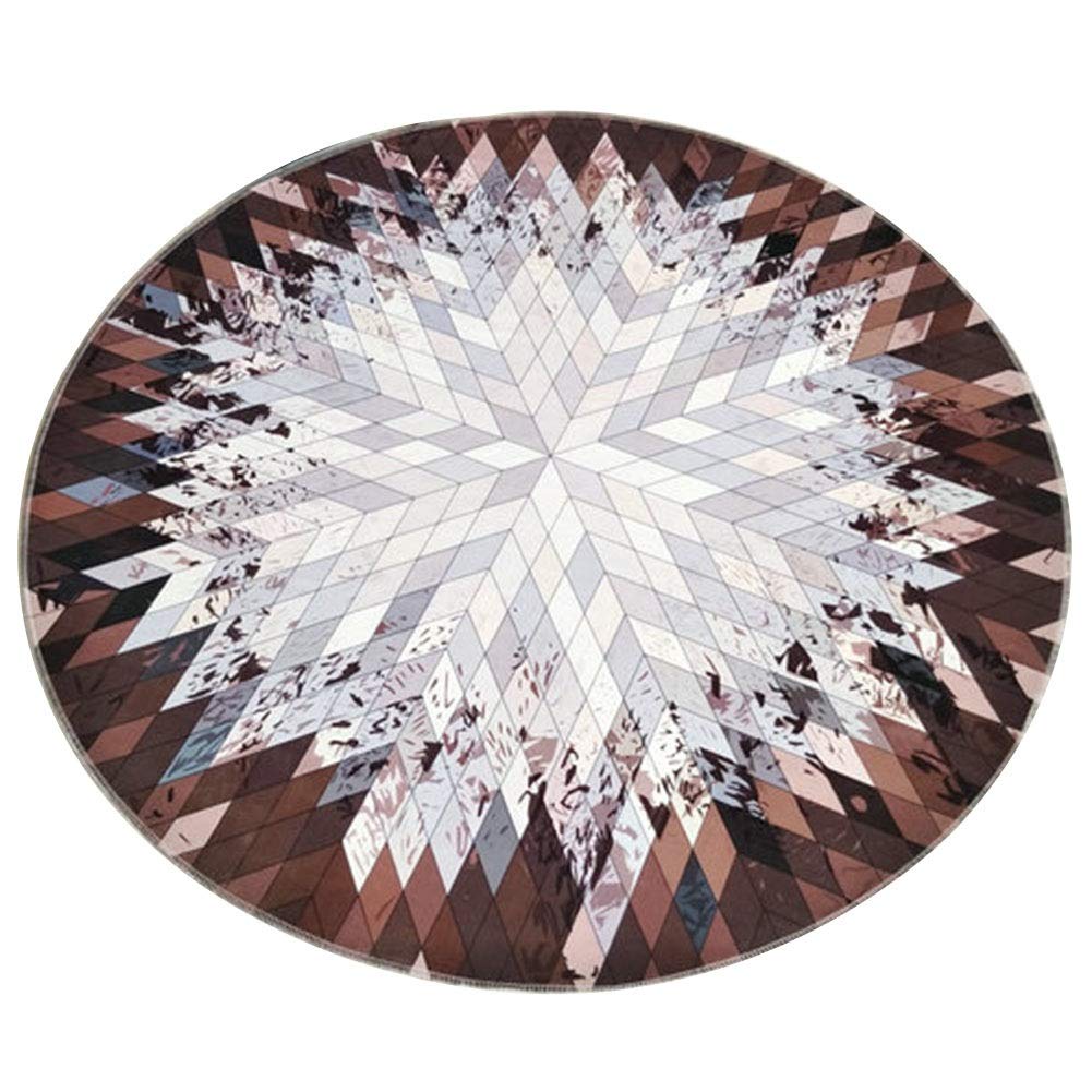 Tapis rond antidérapant de qualité supérieure pour habiller élégamment le sol du salon.