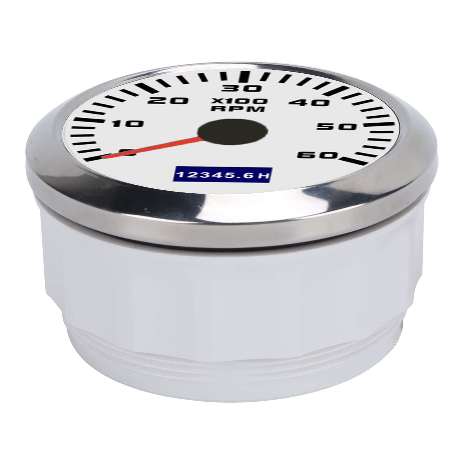 Toerenteller Toerenteller, 85mm/3.35in 0‑3000rpm Universele Digitale Toerenteller Toerenteller Waterdicht Toerenteller Toerenteller Marine Buitenboordmotor Toerenteller voor Auto Boot Motor(wit