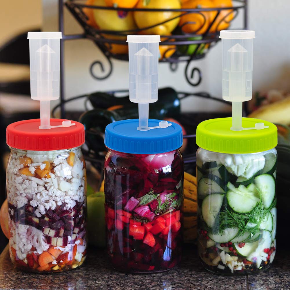 Buy Fermentation Airlock Lid Kit for Wide Mouth Mason Jars4 Air Locks