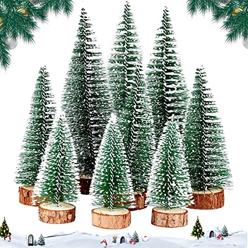 Mini Árbol de Navidad, 9 Piezas 3 Tamaños Árbol de Navidad Artificial...