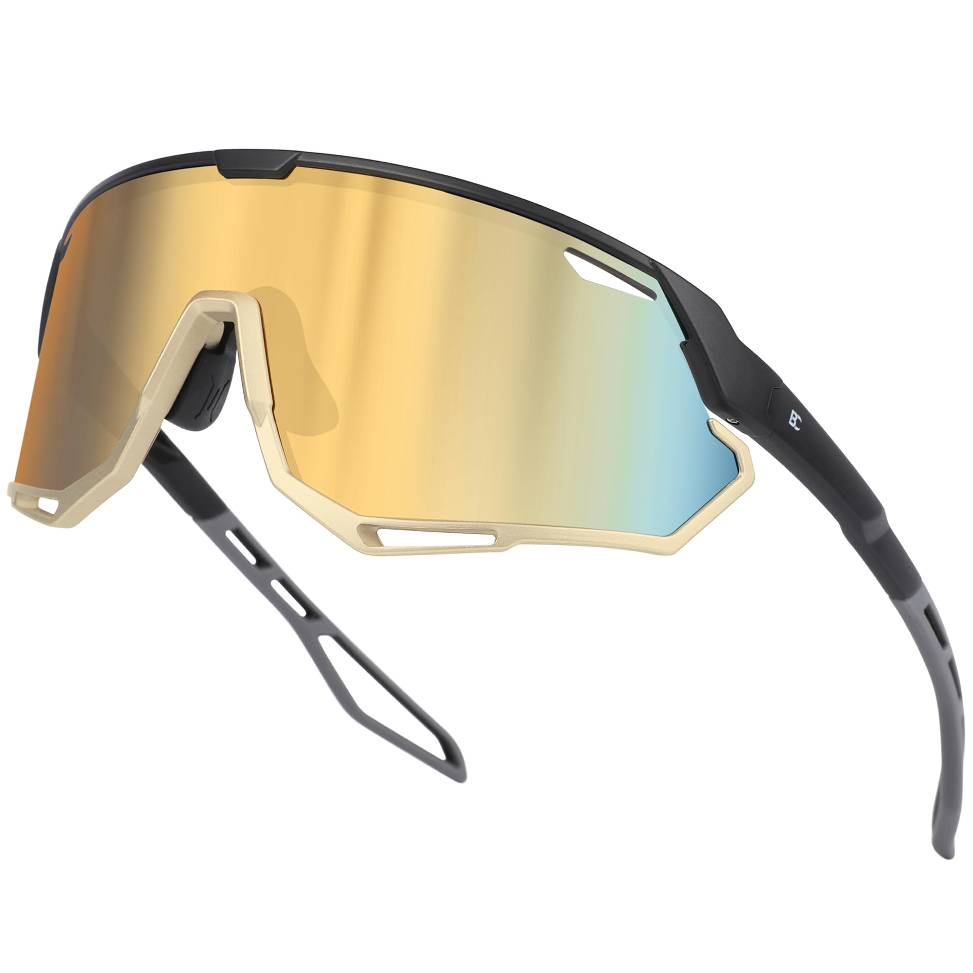 Bircenpro Sportbrille-Sonnenbrille für Herren Damen – UV Protection Fahrradbrille Radbrille für Laufen, MTB, Golf, Rennrad und Radfahren