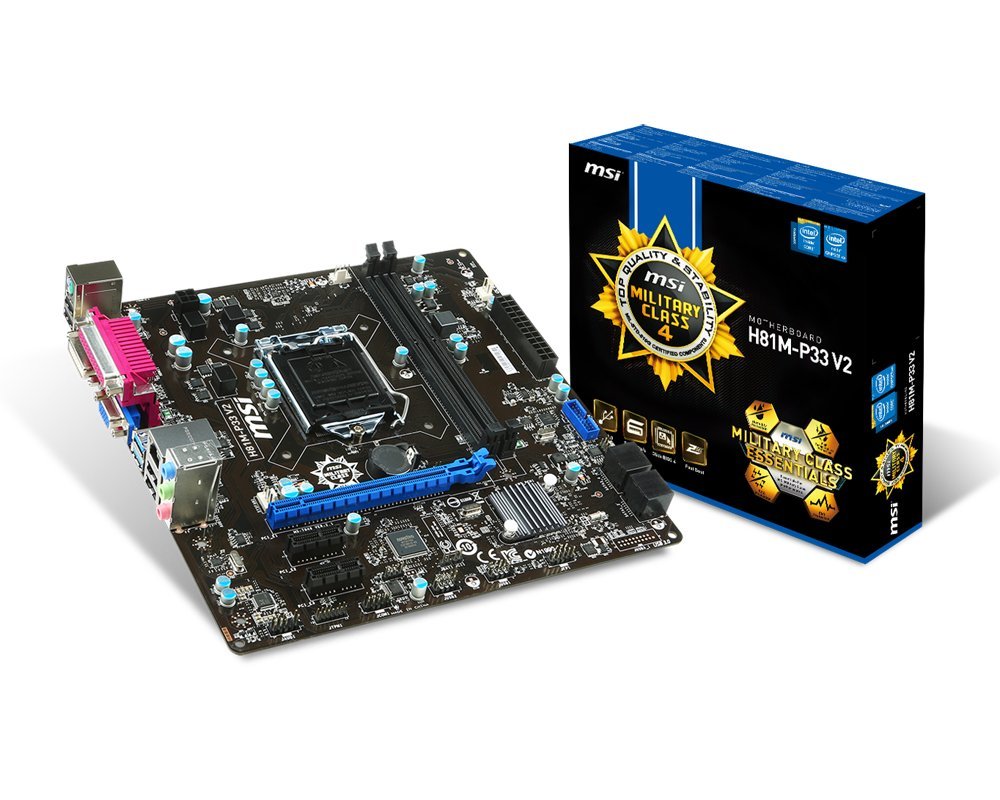 H81m E33 Msi Motherboard 1150 Socket MSI H81M-E33 Desktop