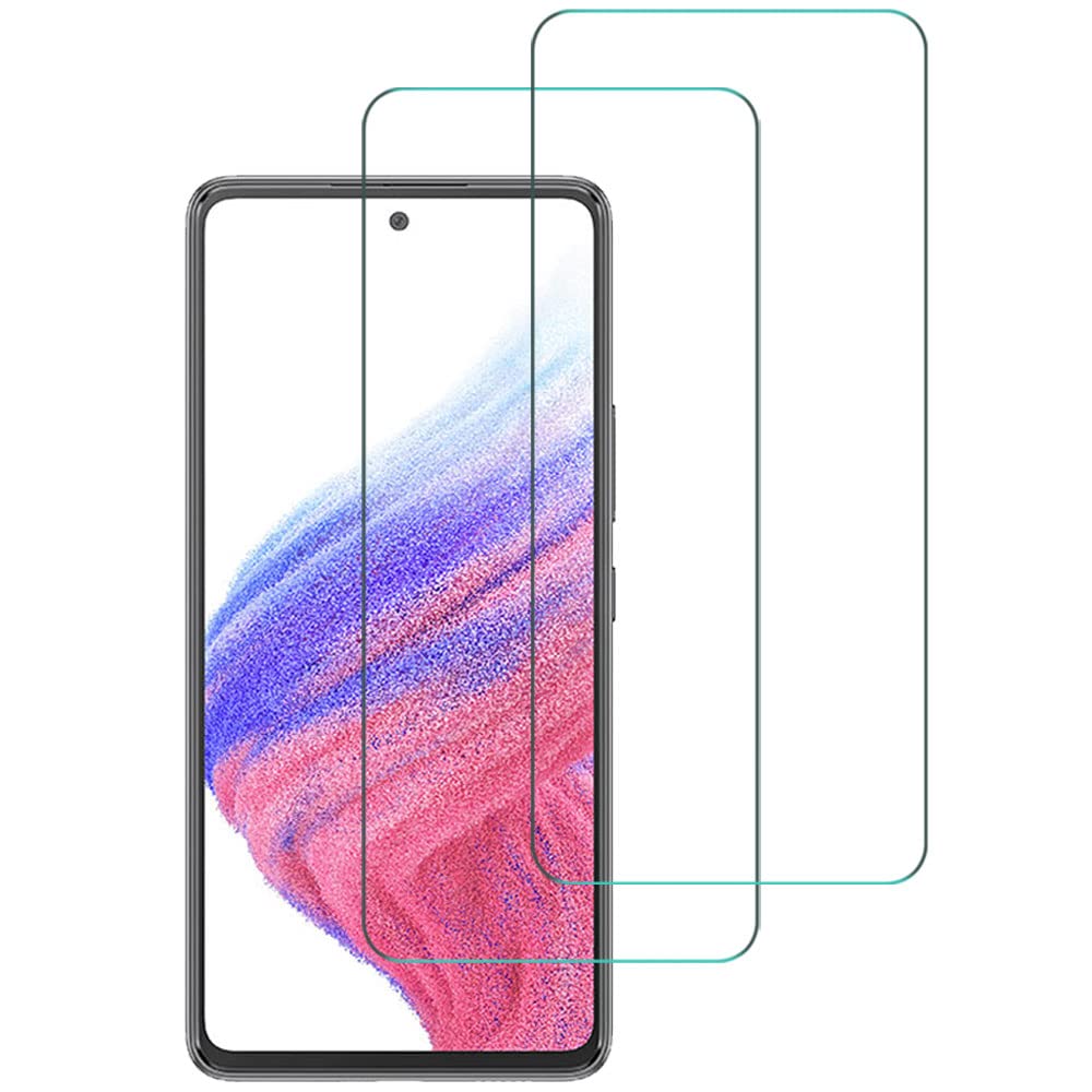 Widamin 2Pack, Screen Protector Compatible with Samsung Galaxy A53 5G (6.5"), Premium Tempered Glass with 9H Hardness, [Crystal Clearity], [Scratch-Resistant], [No-Bubble]