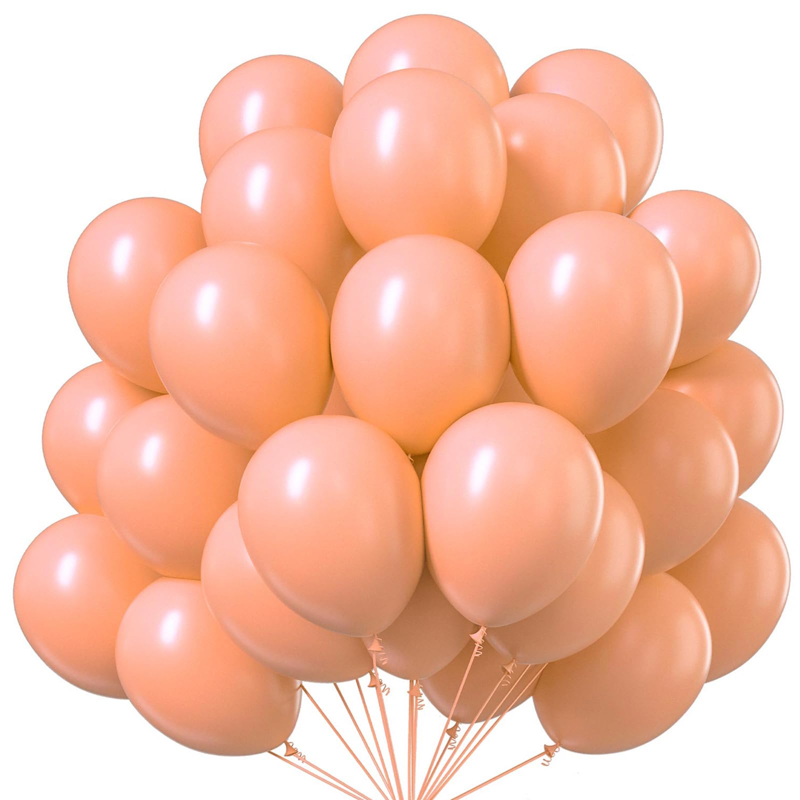 Peach Balloons 50pcs 12 Inch Light Orange Latex Helium Balloons for Wedding Baby Shower Bridal Shower Bachelorette Anniversary Engagement Graduation Birthday Party Decorations Orange-Y21