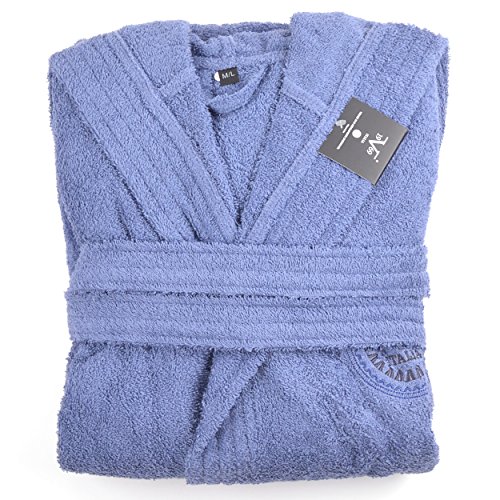 Versace 19v69 Abbigliamento Sportivo Albornoz Capucha, Azul, L/XL