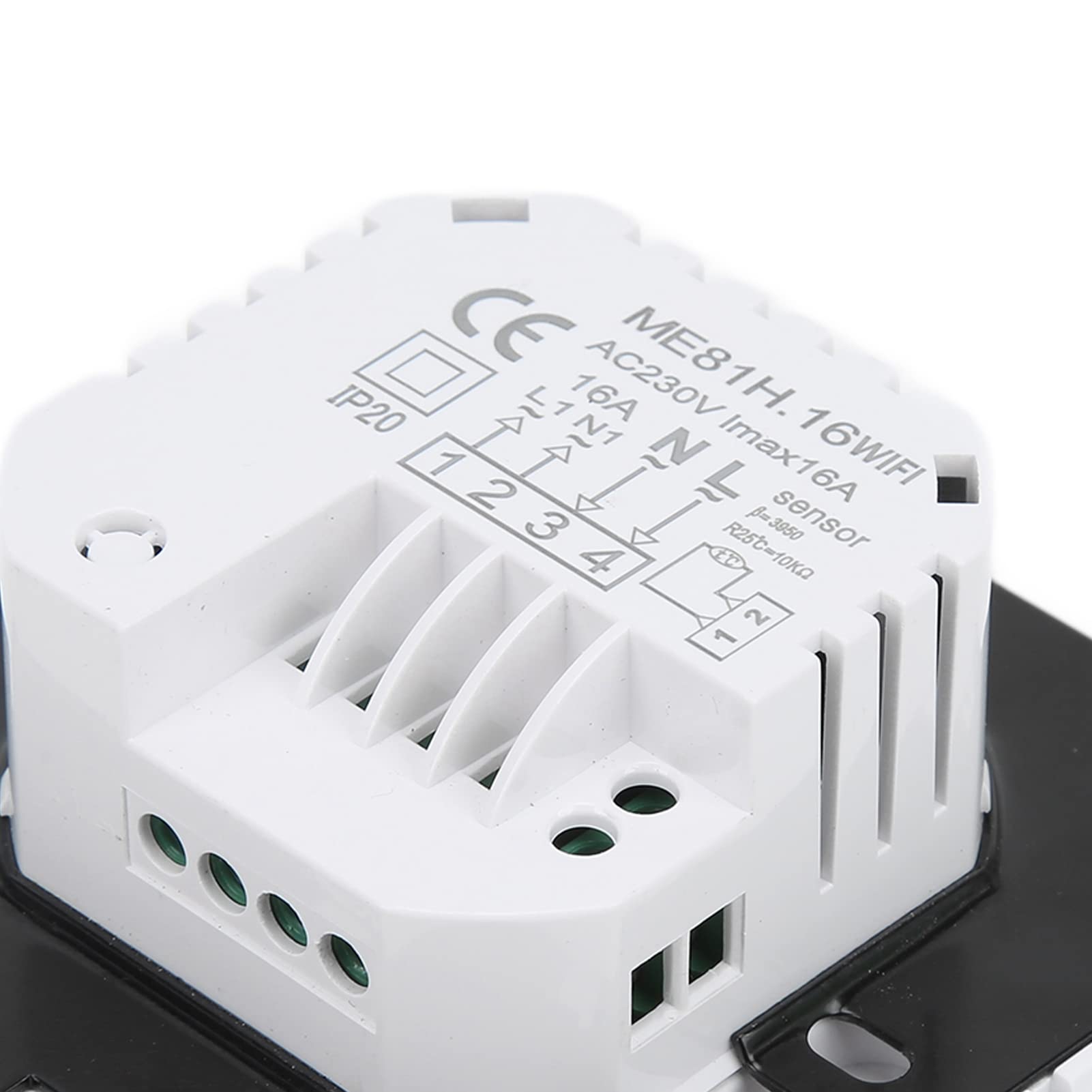 Fabater Inteligentny Termostat LCD WIFI do Ogrzewania Podłogowego, Inteligentny Regulator Temperatury, Kompatybilny z, Termostat Kotła ściennego AC230V (Biały tył i biały guzik 16A)