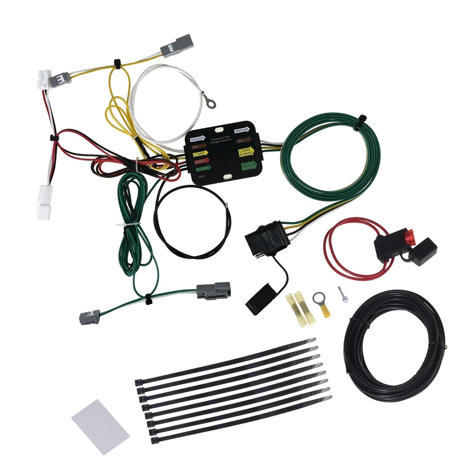 Adaptador de conector de arnés de cableado de remolque de 4 pines para modelos 2011-2014 Materiales ABS Fácil instalación 56120 118515 40695 Arnés de cableado de remolque fronterizo