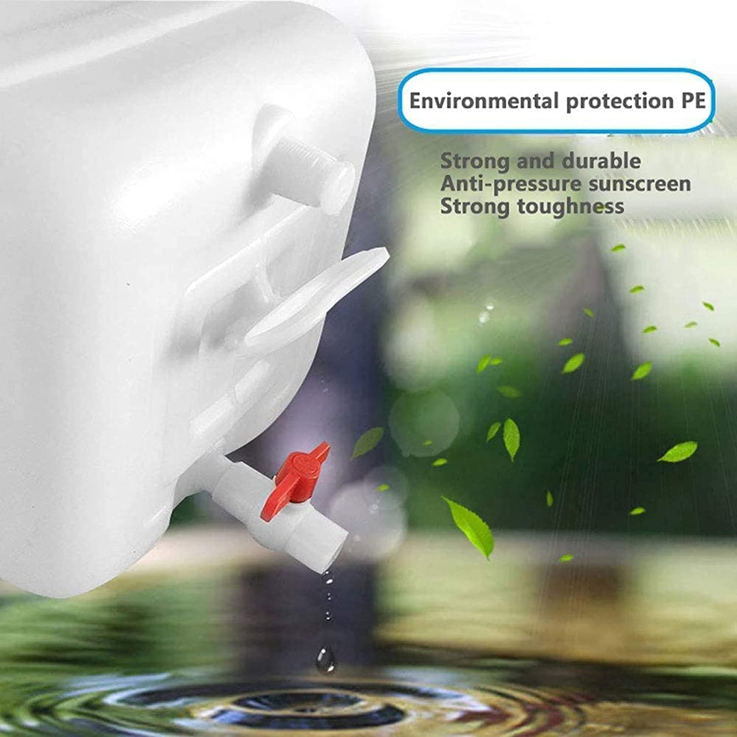 Wasserbehälter Aus Kunststoff Mit Wasserhahn, Aufbewahrungsbehälter Griff, Tragbarer Flaschenträger Deckel, Geeignet Für Camping