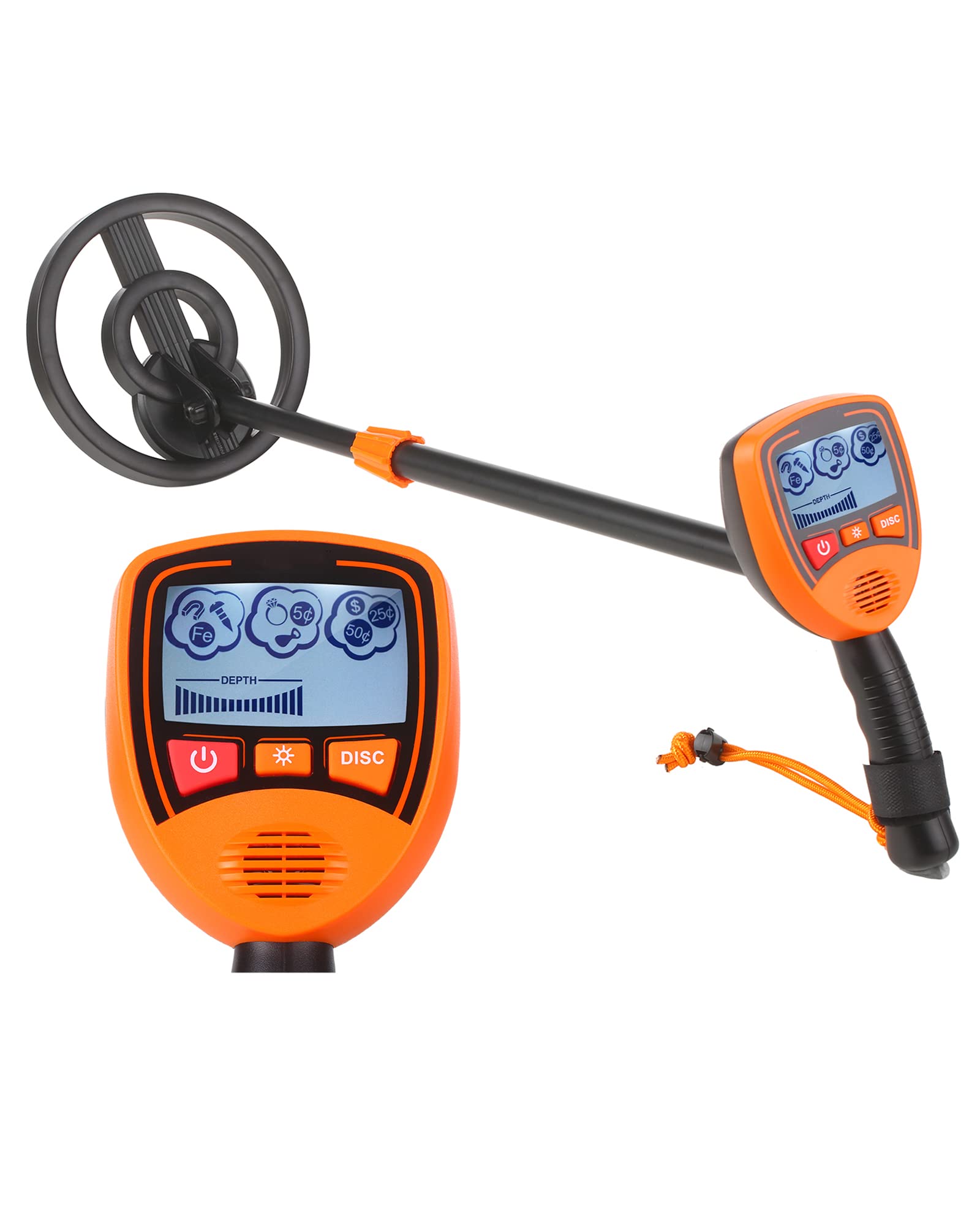 JKJZSALJ Portable Handheld Metal Detector for Kids Pinpointing Finder Probe with LCD Display Treasure Hunter High Sensitivity 6.81Inch Search Coil