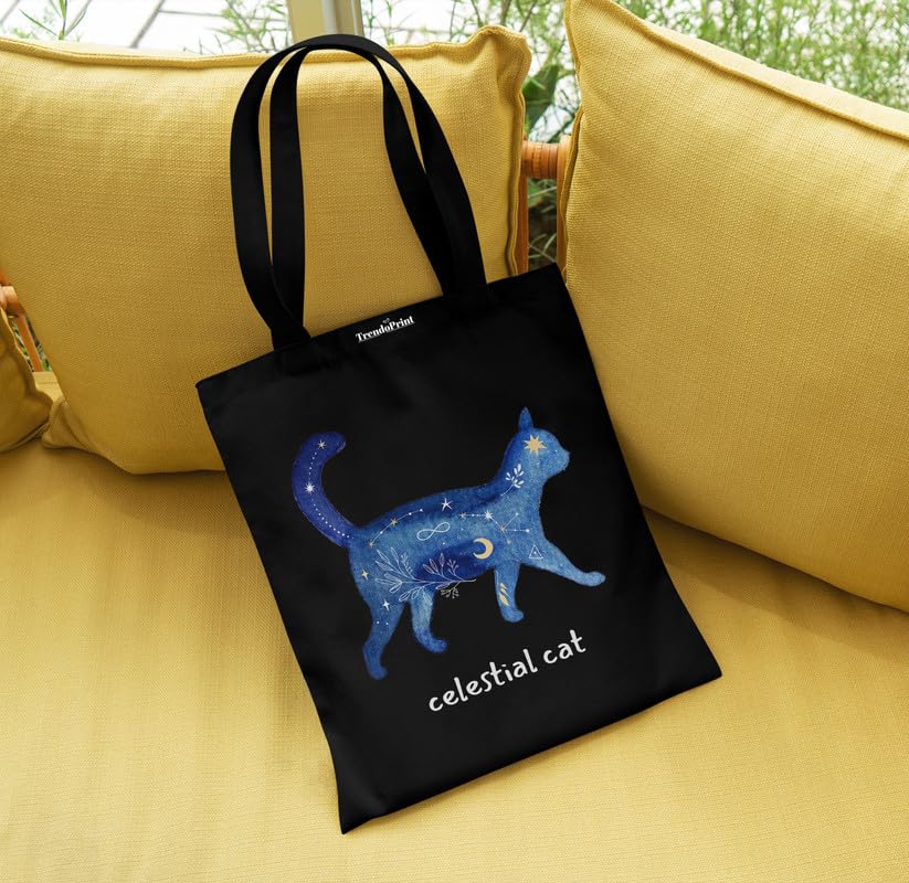 Image of TrendoPrint Reusable Shopping Bag Canvas Tote Bag for Grocery, College, Office & Shoulder Handbag Travel Bag for Men and Women (14x16 inches)