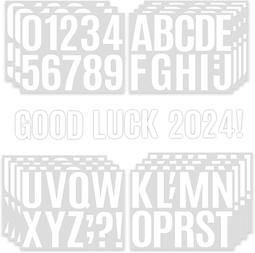 15 hojas de calcomanías del alfabeto, calcomanías de letras, letras autoadhesivas de vinilo de 4 pulgadas, calcomanías ABC de alfabetos coloridos (4