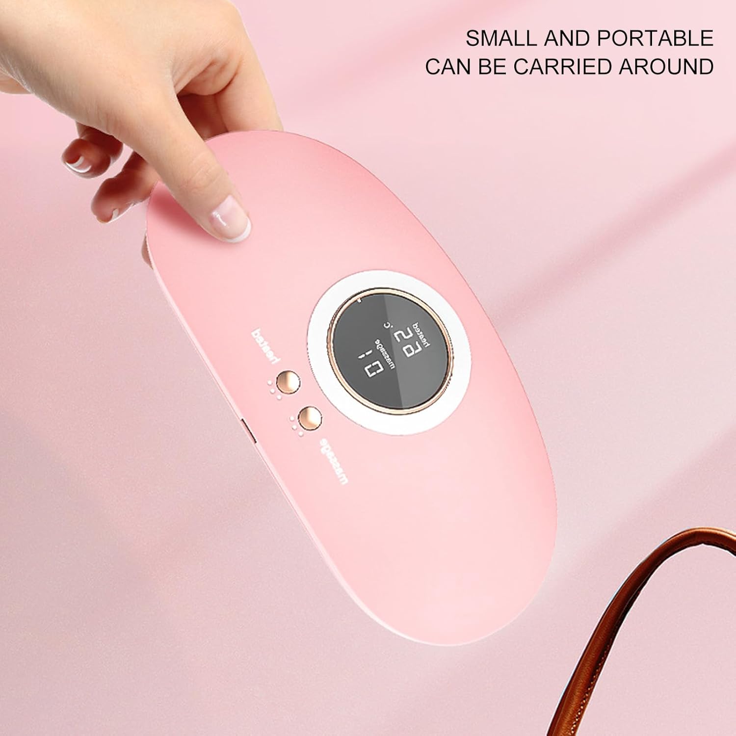 Person wearing the menstrual heat belt