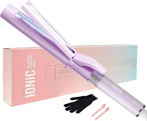 NOVUS Rizador de 1.4 pulgadas, rizador profesional, rizador de pelo de iones negativos, rizador de barril grande