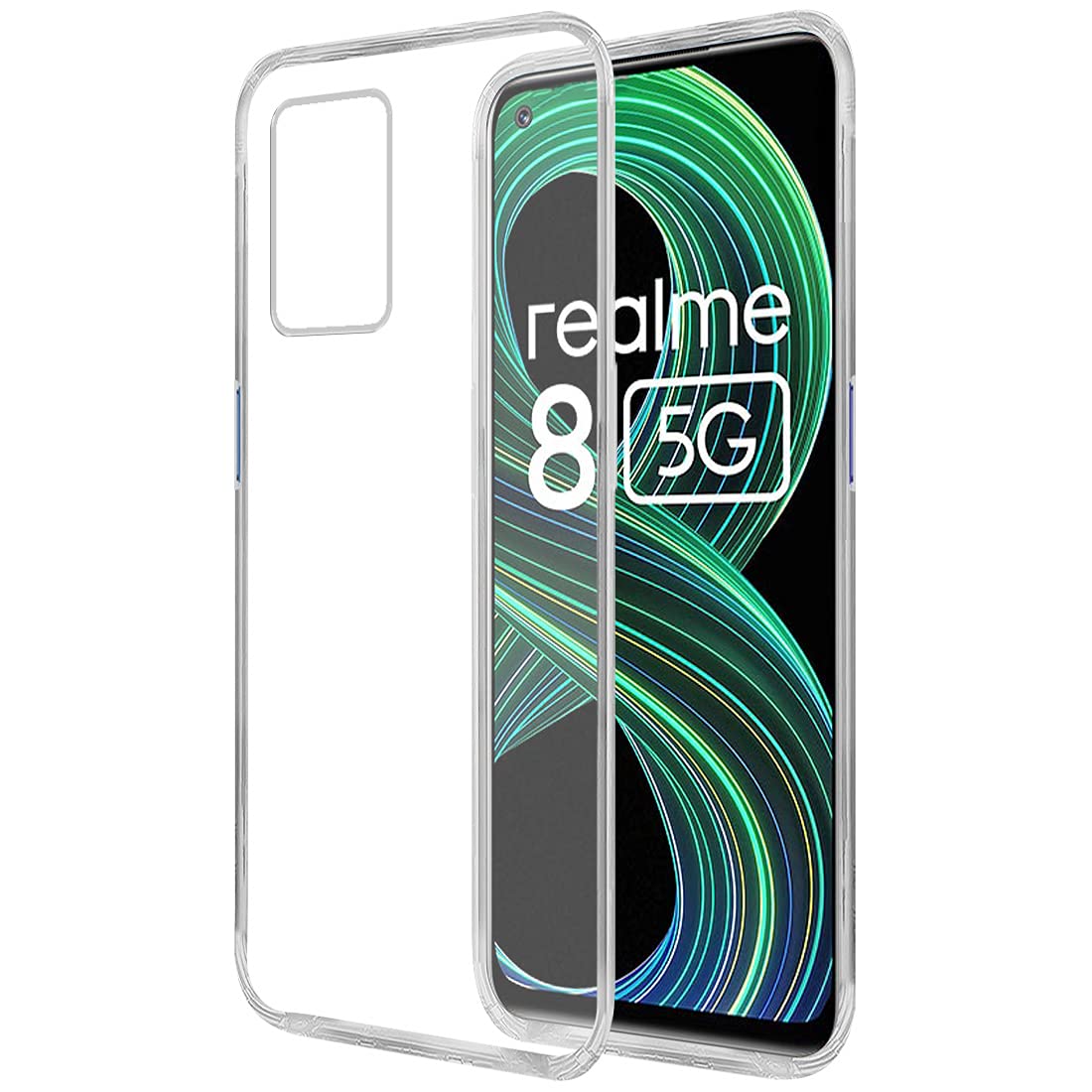 Amazon Brand - Solimo Silicone Mobile Cover for Realme 8 5G / Realme 8s 5G Soft & Shockproof Back Case with inbuilt Cushioned Edges, Transparent (B098PFXH7Q) Amazon Price History, Amazon Price Tracker