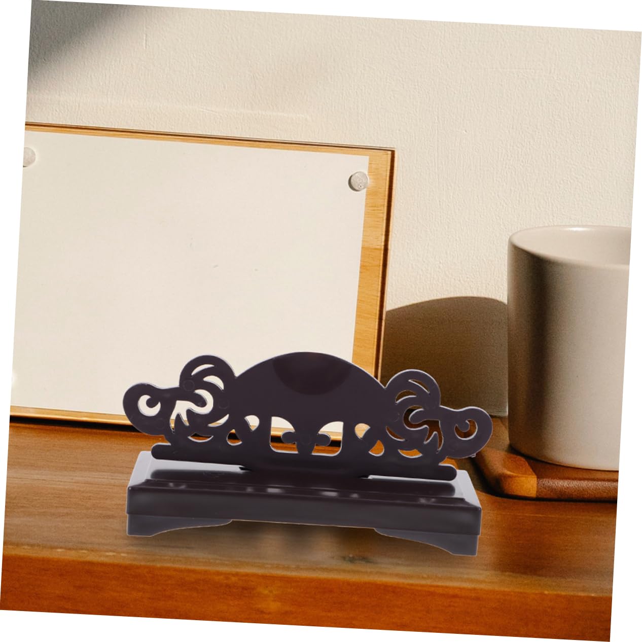 4pcs Handheld Fan Wooden Base Japanese Fan Display Base Swords Display Rack Chinese Fan Stand Hand Fan Display Stand Folding Fan Men and Women Japanese-style Plastic