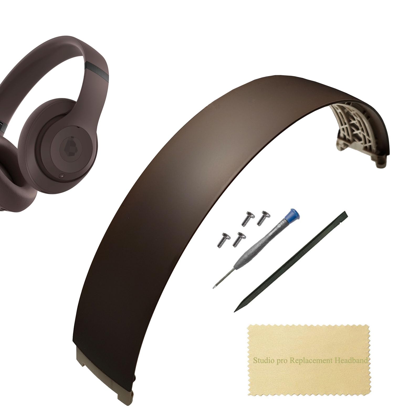 MFLDSFLHM Studio pro Head Band Replacement Accessories,Studio pro Wireless Headphones Replacement Top Headband Parts with Repair Kit (Deep Brown)