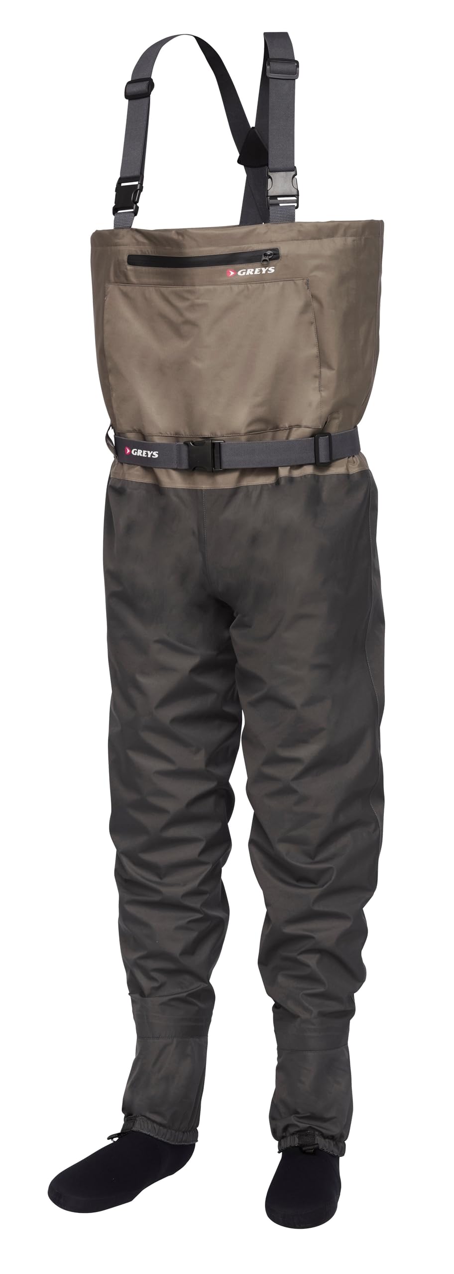 Greys Tail Stockingfoot Fishing Waders | Breathable Waterproof Fly Fishing & Hunting Waders for River, Lake and Coastal | 4.5mm Neoprene Socks | Adjustable Suspenders | XXL | UK 10.5-12 | EU 45-47