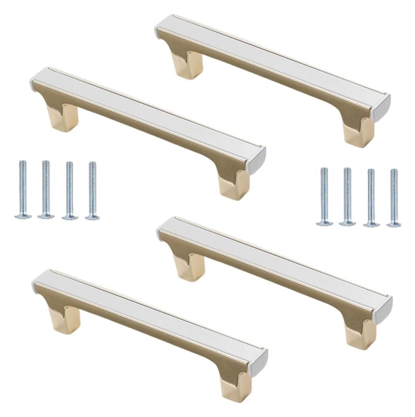 NLQCSXWEP Zinc Alloy Cabinet Bow Handle, Zinc Alloy Furniture Handles 4 pcs Multicolor 64-128mm(5950 White 96mm)