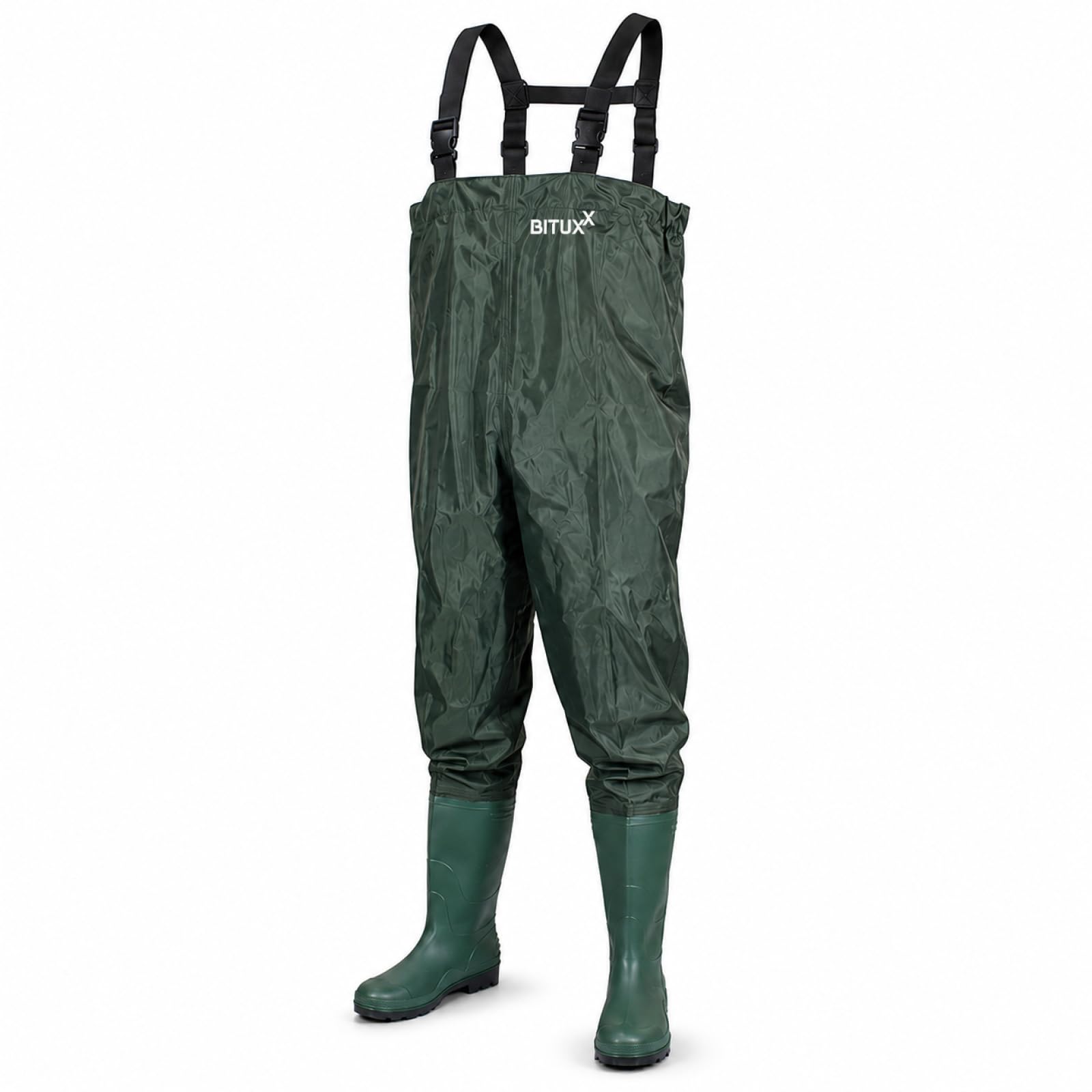 Wathose Anglerhose Watstiefel Watt Fisch Teich Gummi PVC Nylon Gr. 47