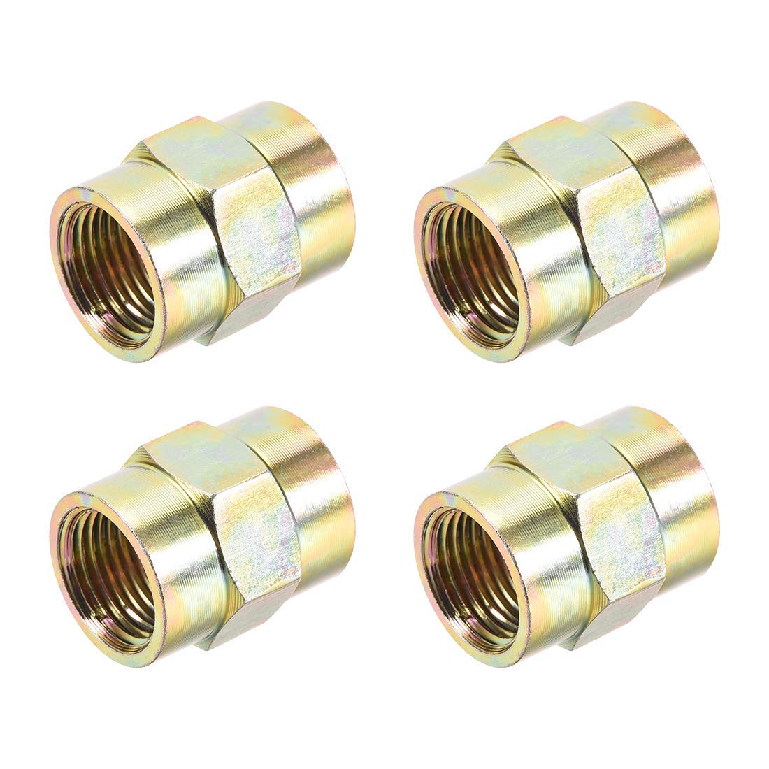 XYWHPGV Pipe Fitting Connector Straight Hex Nipple Coupling 1/2 PT Female Thread Hydraulic Adapter 4pcs(cd6d4 0d569 b45b0 5953a 34dfe 16bdb
