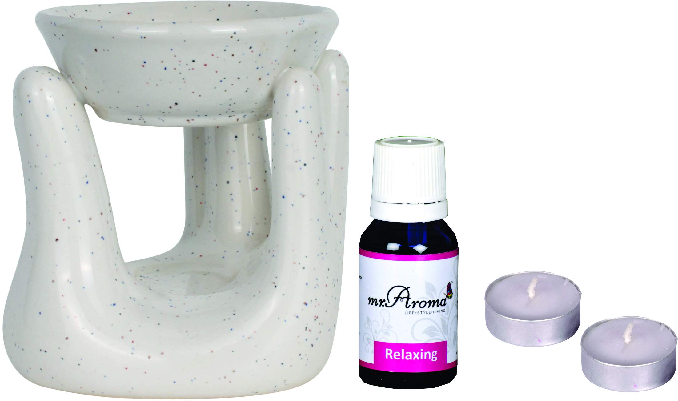 Divine Home Hand Shaped Candle Oil Diffuser With 15ml Aroma