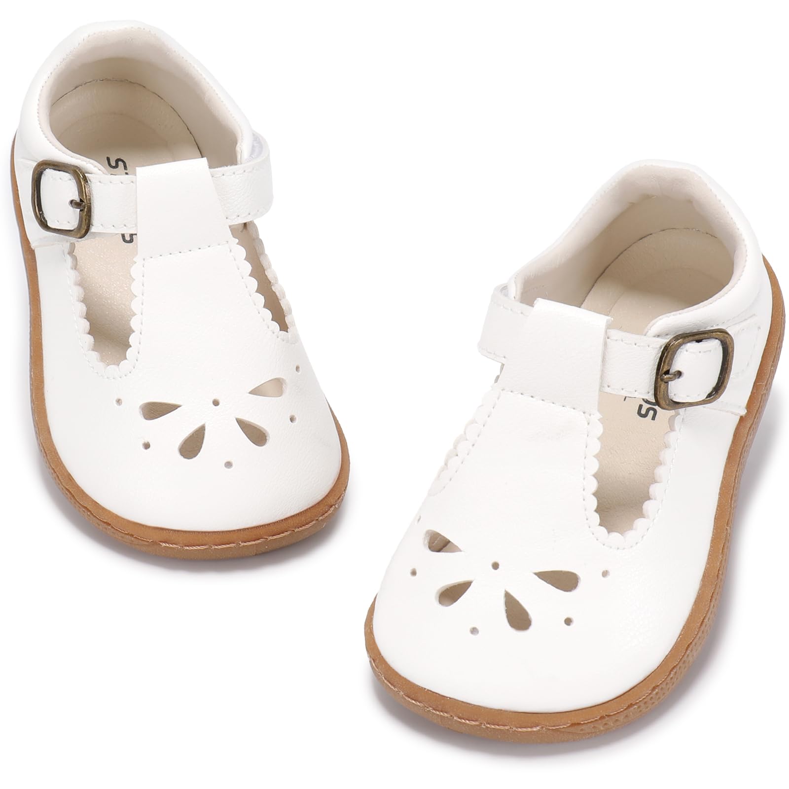 STQ KIDS Toddler Girl Mary Jane Dress Shoes Wide Ballet Flats for Girls Party School Shoe