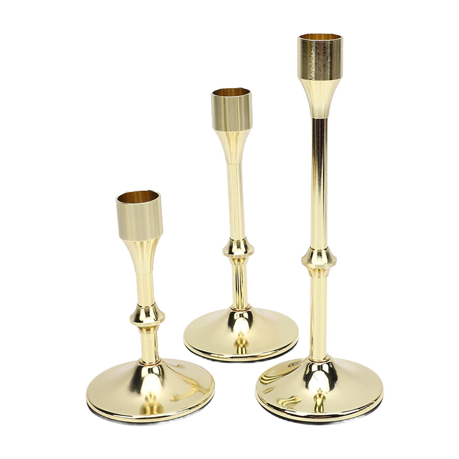 Duokon Portavelas de Metal Vintage, Soporte para Velas Cónicas de Acero,