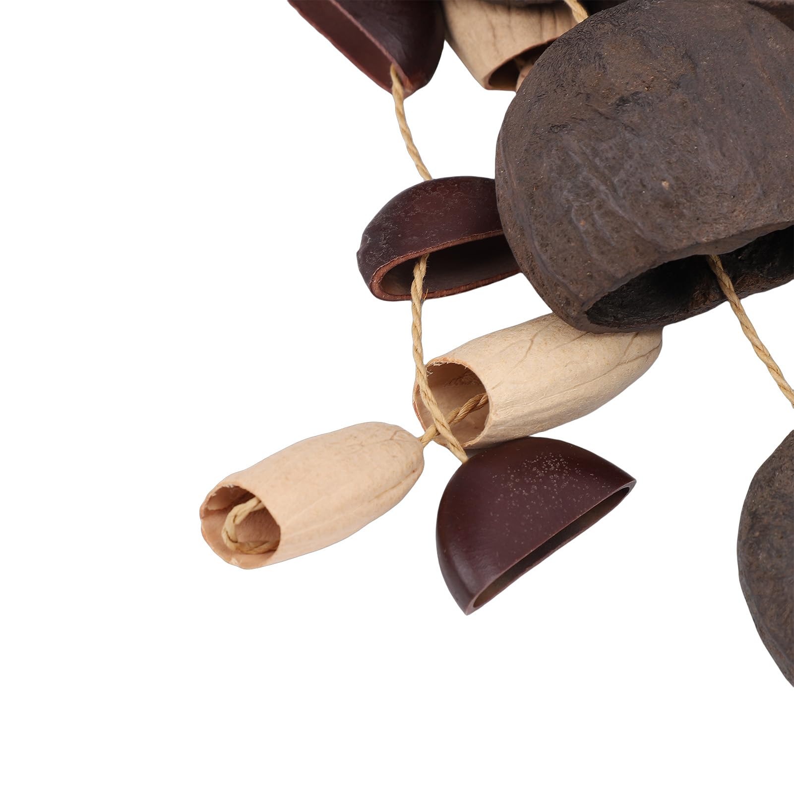 Handgemachtes Naturschalen Windspiel Zusammengesetzt von 54 Naturschalen Yoga Meditationsinstrument 4 Muscheltypen Muschelrassel Innen- und Außen Dekor für Klangentspannung