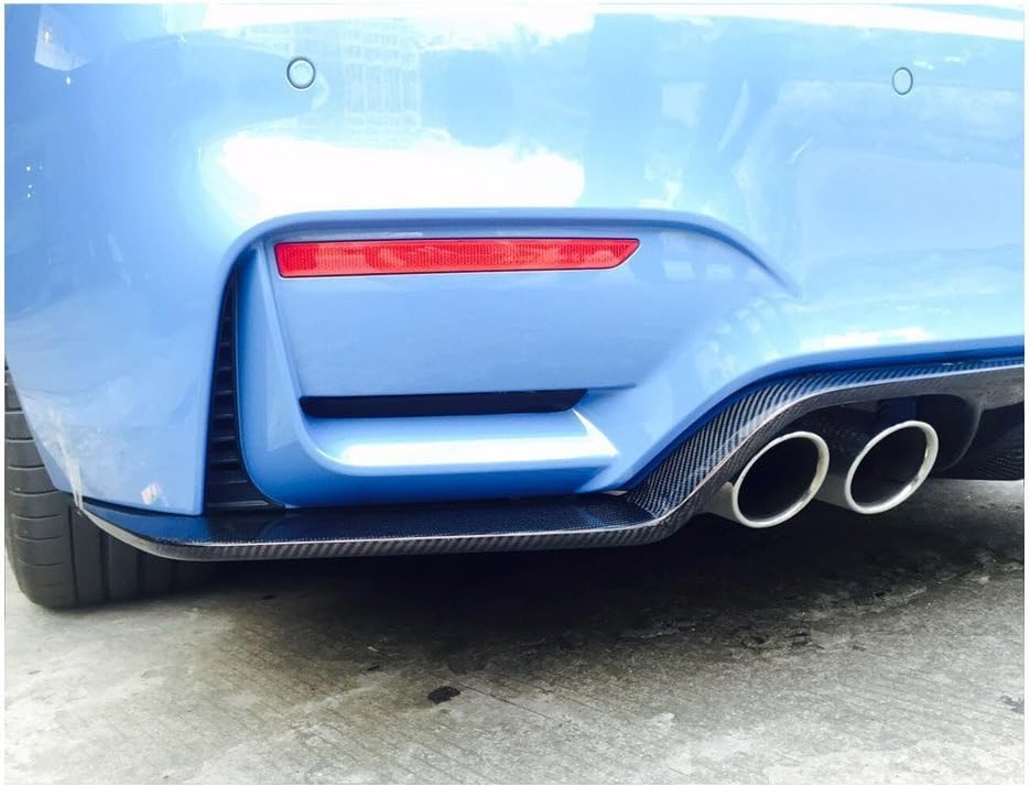 Carbon Fiber Rear Bumper Lip Diffuser fits for BMW 3 Series F80 M3 Sedan 4 Series F82 F83 M4 Coupe Convertible 2014-2018 Rear Bumper Cover Lower Lip Spoiler Valance Protector