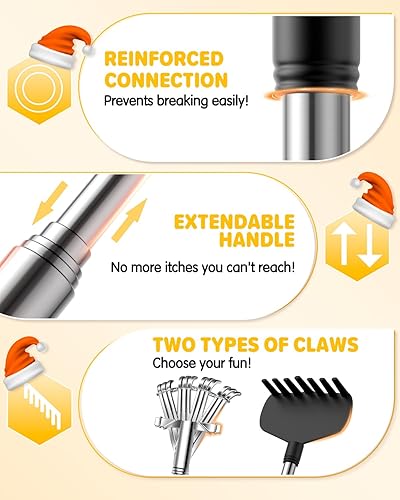 Miniatura 3 de Rascador de espalda, regalos para el día de San Valentín, regalos para hombres, mujeres, él, marido, novio, extensible, mango largo, rascadores de