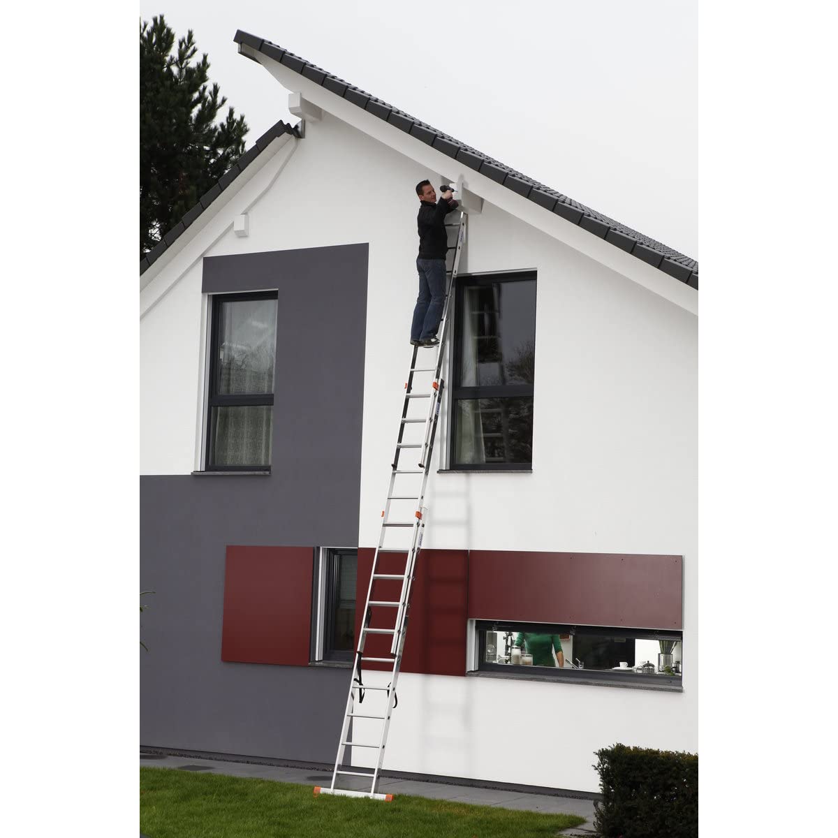 Drabina wielofunkcyjna Tribilo 3 x 10 szczebli L3,00-6,90 m Monto Krause 129680