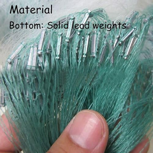 Foto von Eddwiin 82 Fuß Handwurf-Fischernetz, Outdoor-Nylon-Monofilament im amerikanischen Stil, Guss-Handwurf-Fischernetz…
