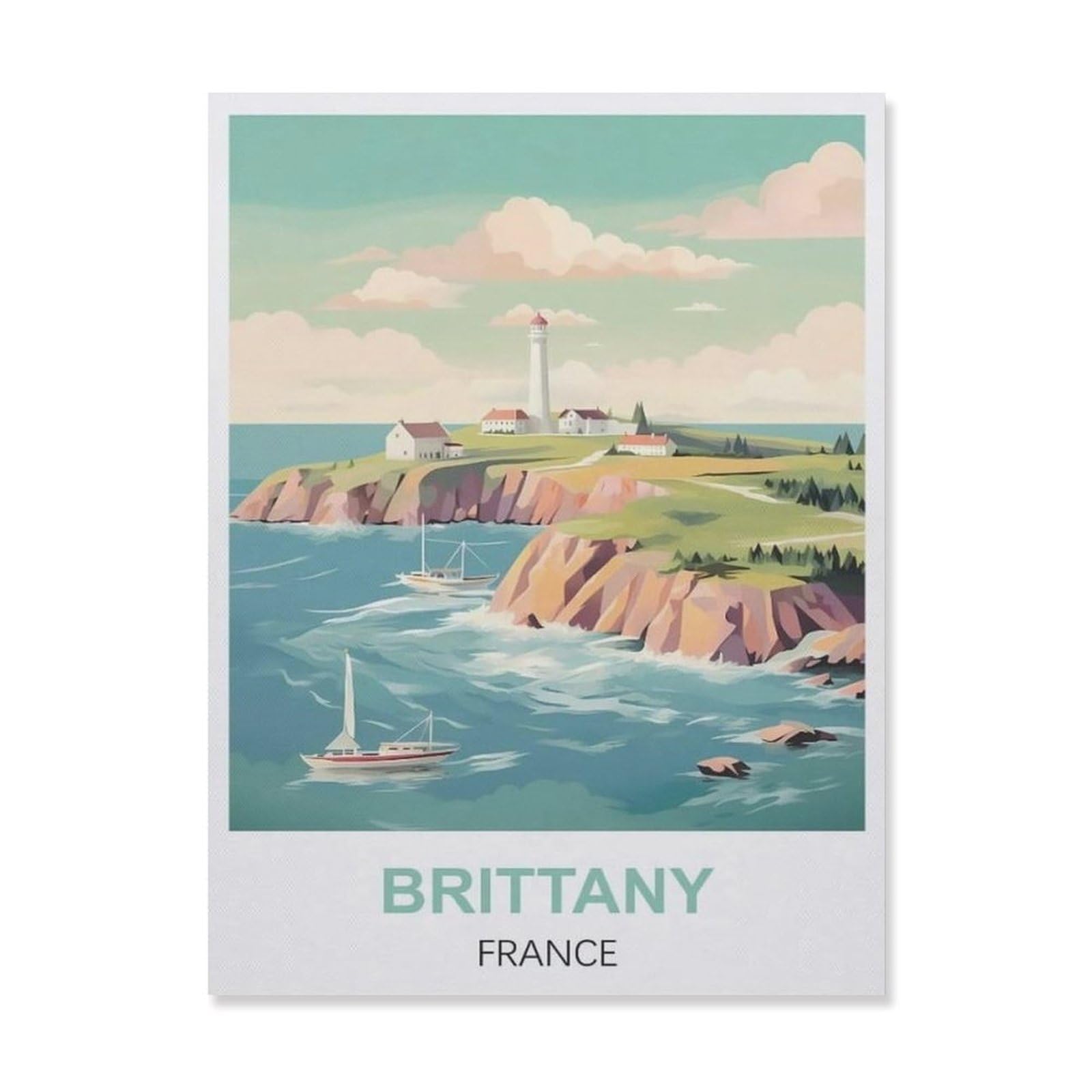 Tin Sign，Brittany France(15x30cm）
