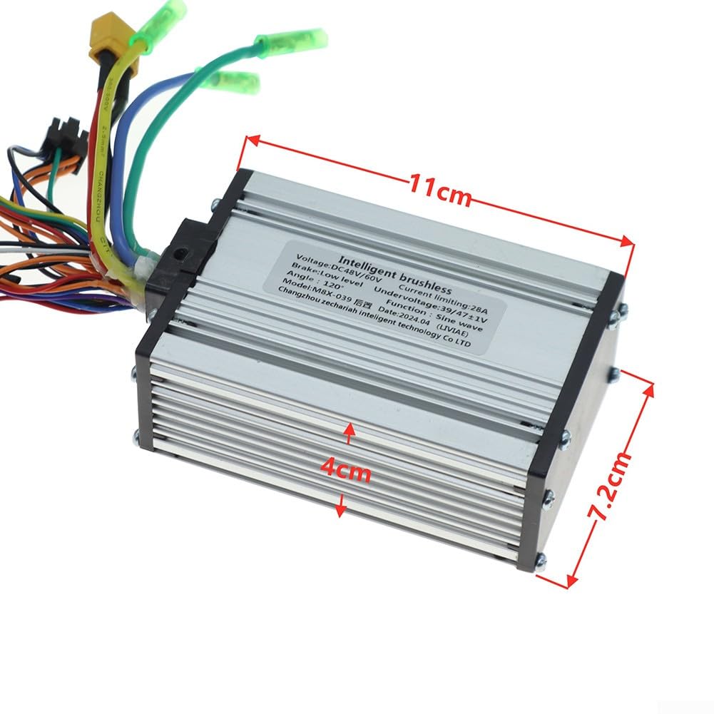 48 60 V 28 A Contrôleur à double entraînement sans balais avec écran LCD 48 60 V pour scooter électrique, convient pour les pièces de vélo électrique avec construction en métal et plastique