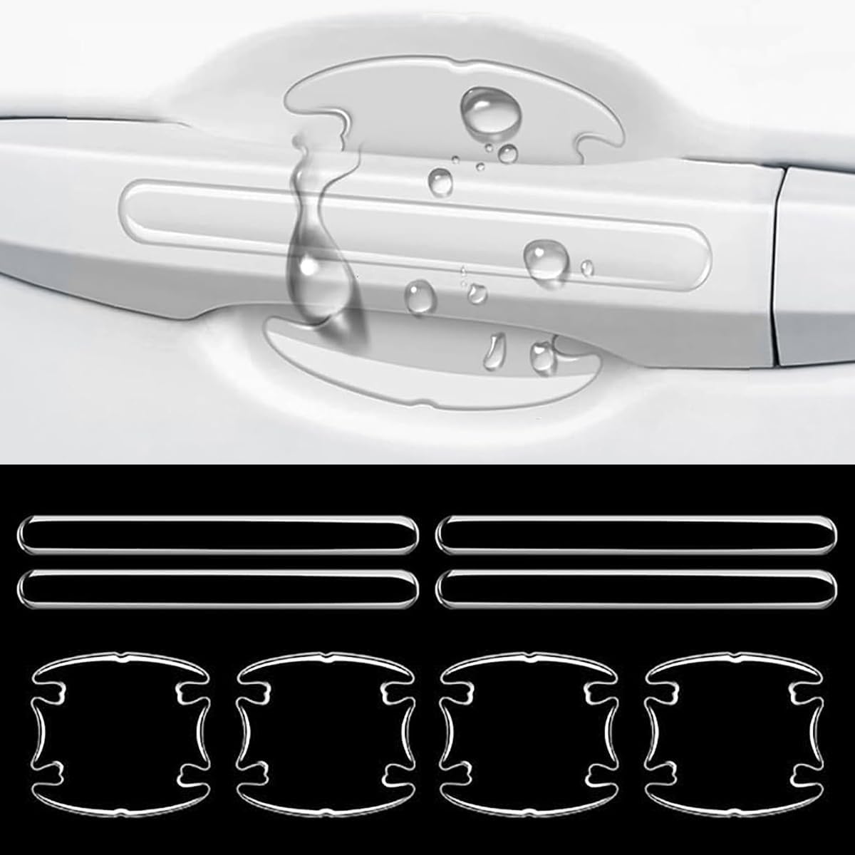 JSYDMA 8pcs Car Door Handle Scratch Protector,Compatible with Jazz HR-V CR-V FR-V Spirior Accord Civic NSX Insight,Auto Parts