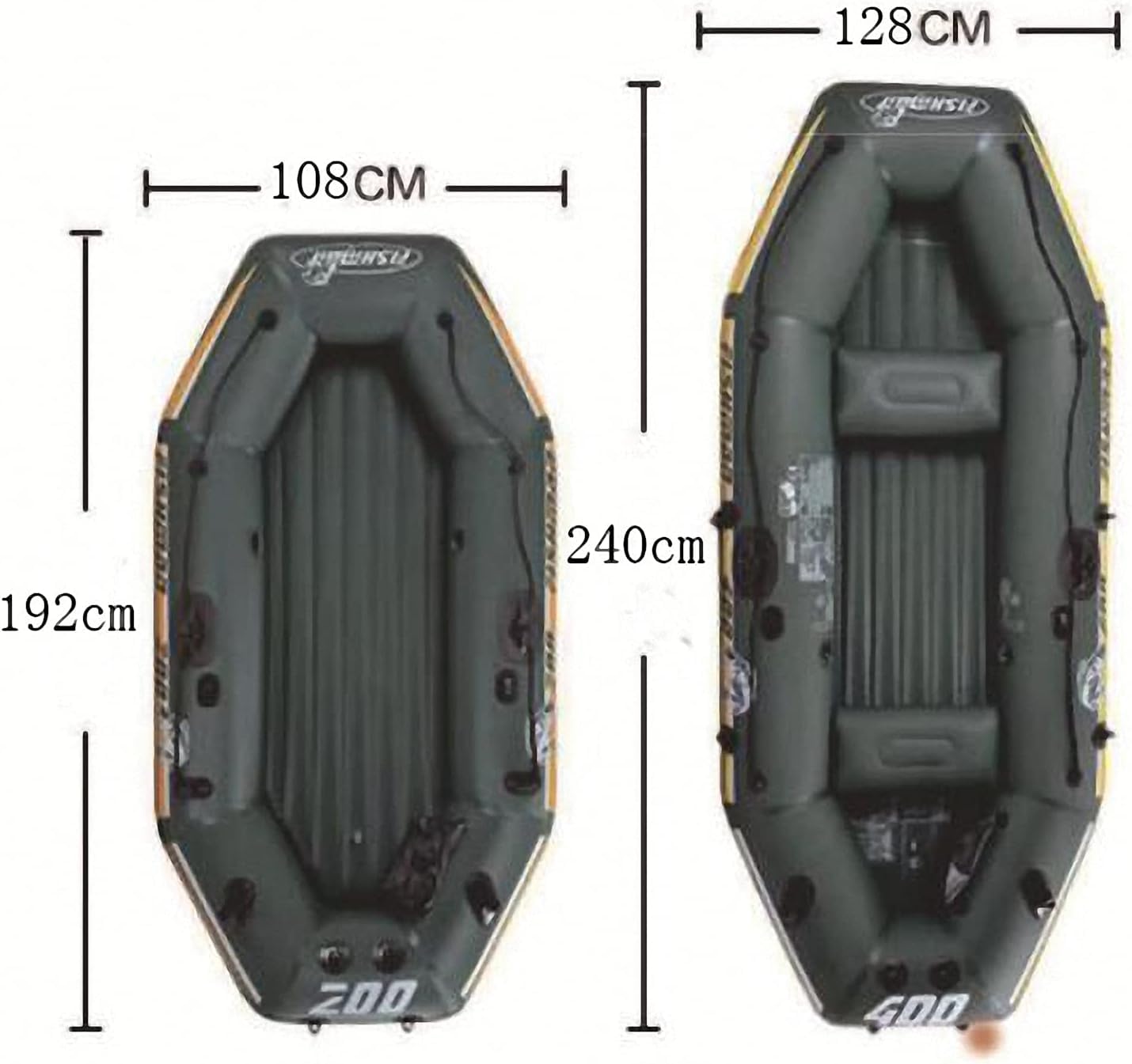 Nadmuchiwane tratwy dla dorosłych Heavy Duty, Ponton wyposażony w podwójne wiosła, Nadmuchiwana tratwa wędkarska, Kajak, Wędkarstwo Drifting Nurkowanie nadmuchiwany ponton