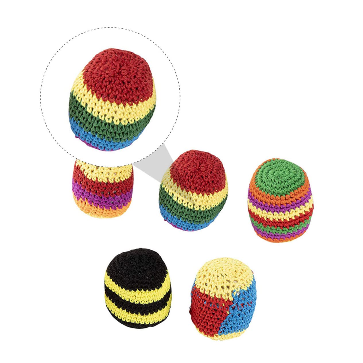 ERINGOGO 5 Pcs 55cm Wool Sandbag Ball Toy Sandbag Toy Sandbag Game Game Toy Sandbag, 5.50X5.50X5.50CM