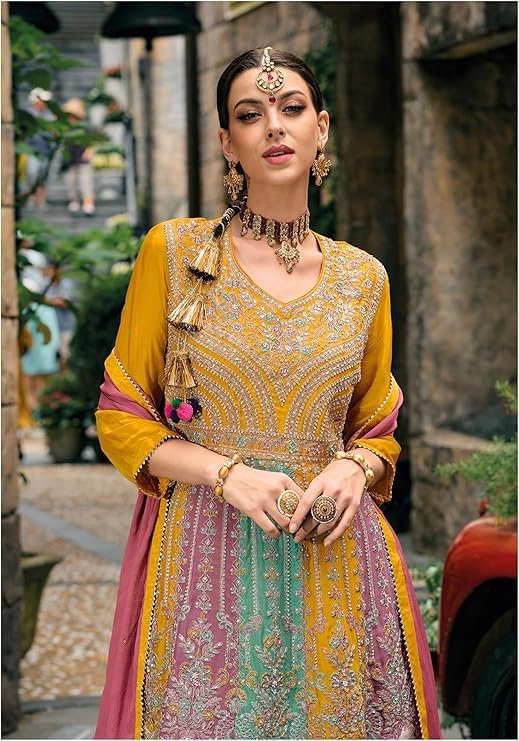 Indian Pakistani Style Eid Festival Salwar Kameez Suit Ready to Wear Suit For Women Party wear Embroidered2