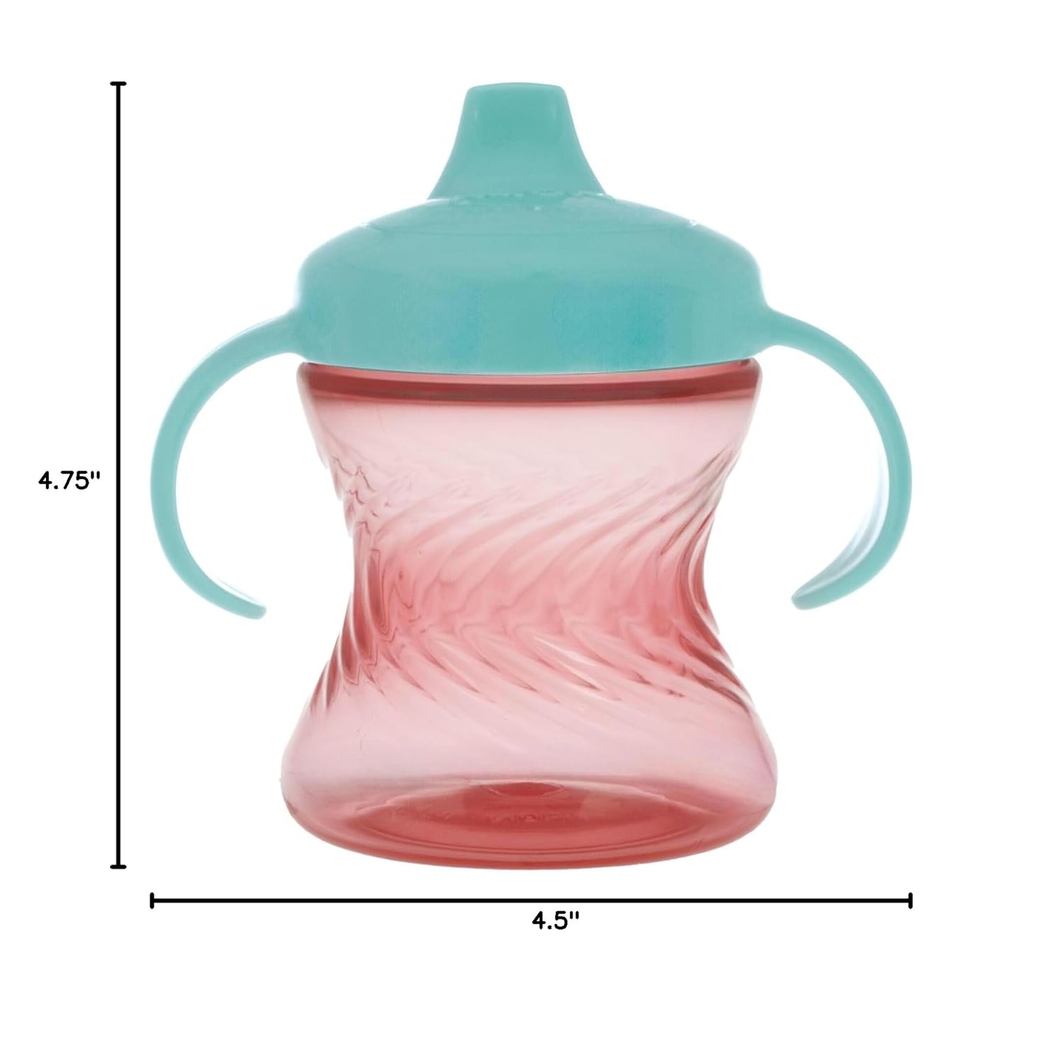 Nuby 2-Handle No-Spill Hard Spout Sippy Cup with Easy Grip - (3-Pack) 7 oz - Baby Sippy Cup with Controlled Sipping for 6+ Months - Green/Aqua/Red - Image 8