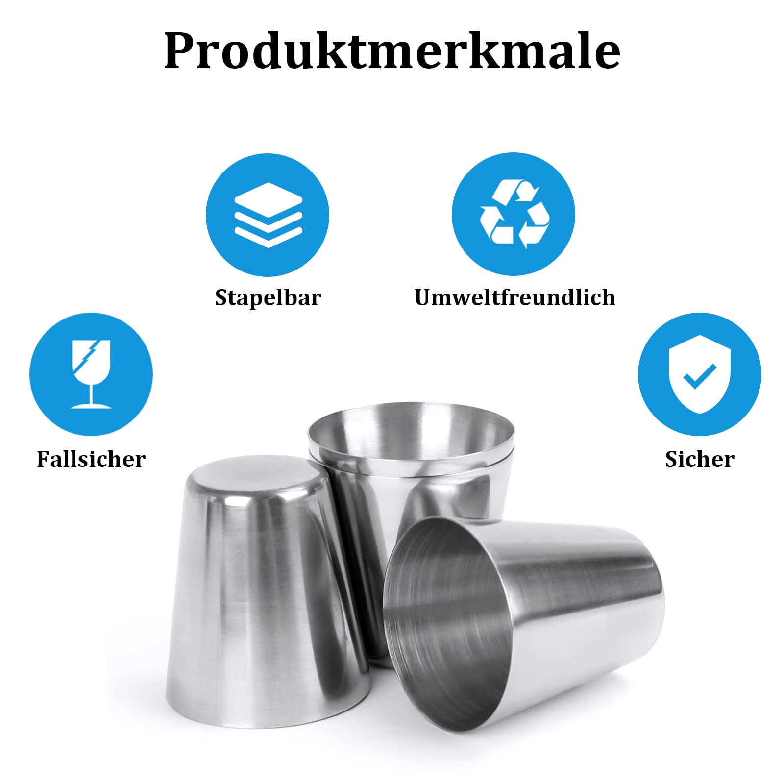 12 Bicchieri In Acciaio Inox 30ml - Set Con Custodia In Pelle, Ideali Per Outdoor - Foto 8