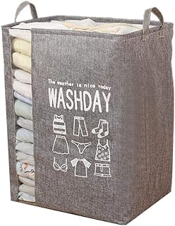 jingxiaopu Cestini Portaoggetti Cesto Portagiochi Impermeabile Cesto Portagiochi Bambini Grande Borsa di Stoccaggio Cestino Portaoggetti Bagno Gray,One Size
