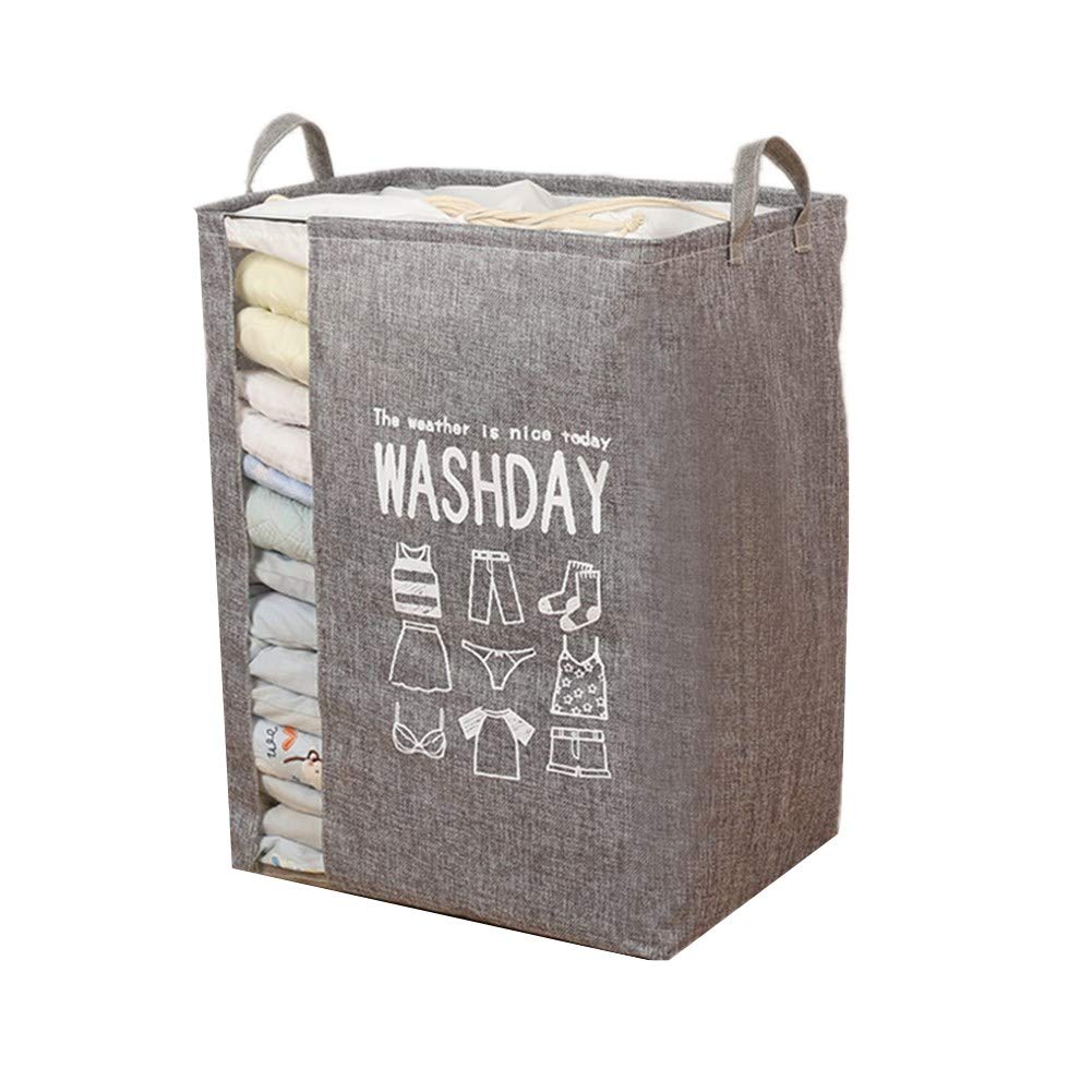 wersdf Washing Basket Washing Baskets Collapsable Laundry Baskets Large Storage Baskets Collapsible Laundry Baskets Laundry Baskets For Bedrooms Gray,One Size