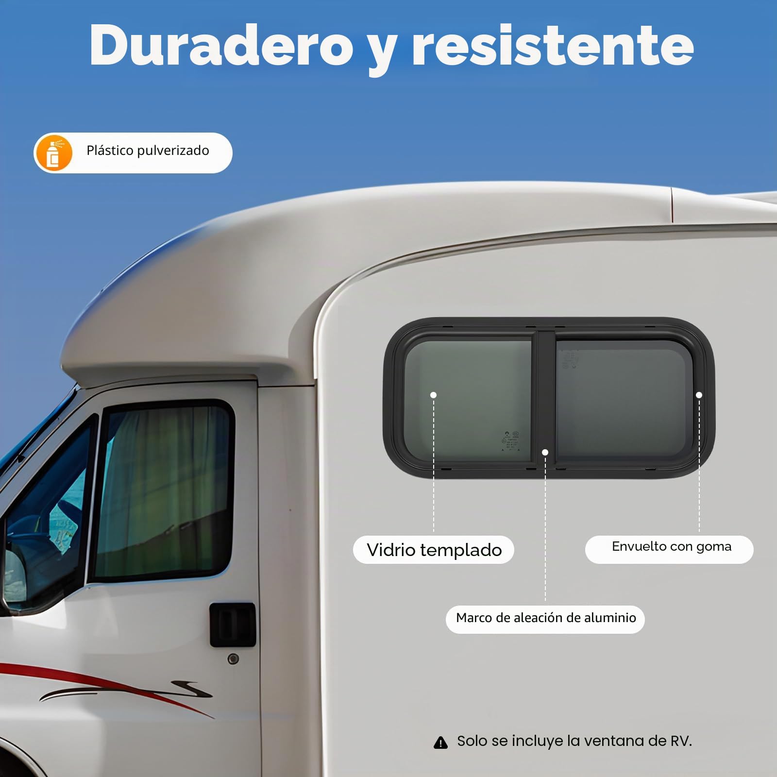 Ventana lateral de caravana, ventana corredera, protección contra insectos, para caravanas, remolques, camionetas o vehículos modificados, 700 x 400 mm