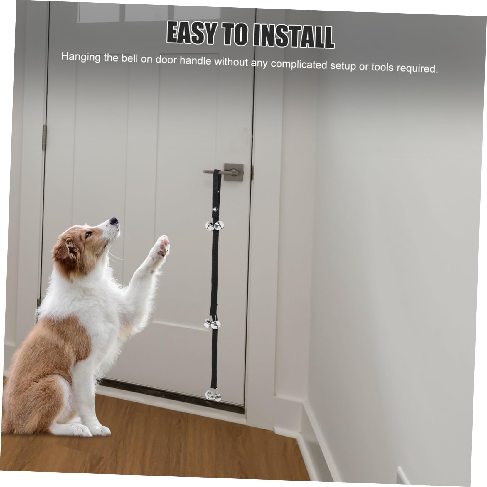 COLLBATH Dog Doorbells Training Hanging Bell for Dog Pet Supply Versatile Design Easy Installation